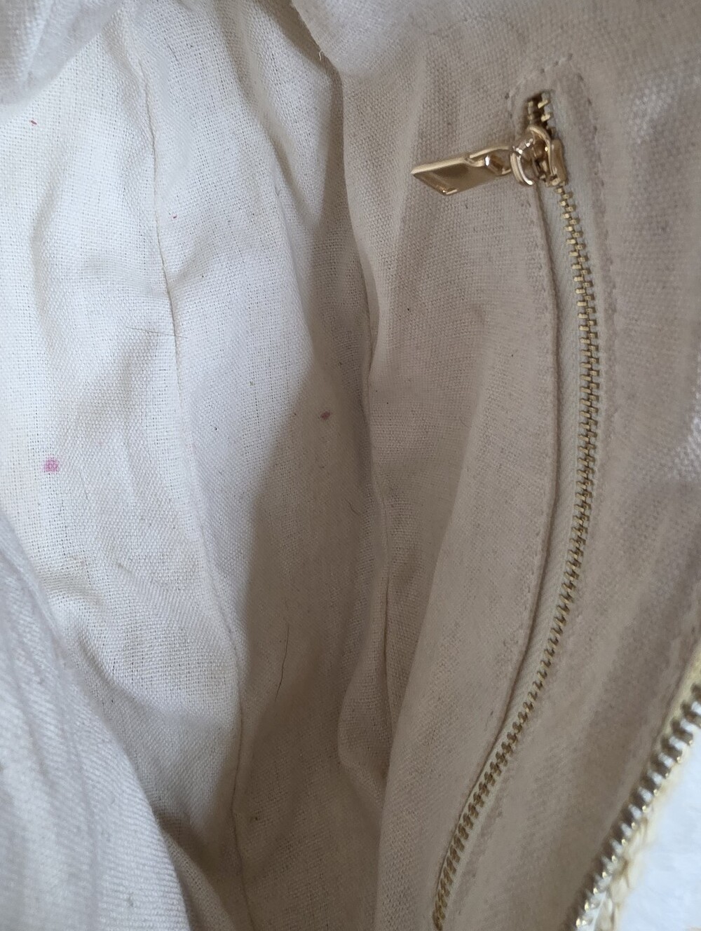 Woven Crescent Shoulder Bag in Natural with Cream Strap - Picture 7 of 7